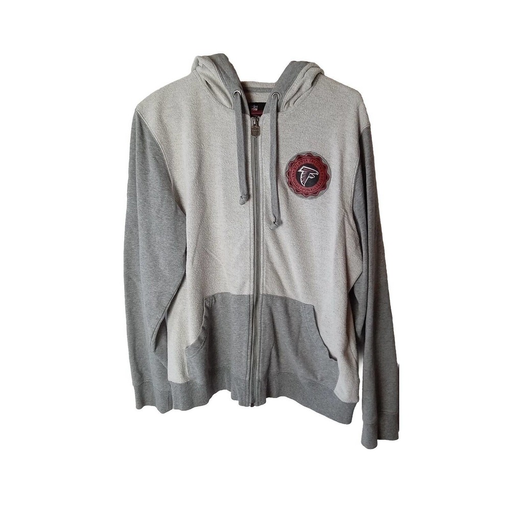 Nfl Falcons Hoodie Womens M Pro Line Atlanta Falcons Full Zip Gray